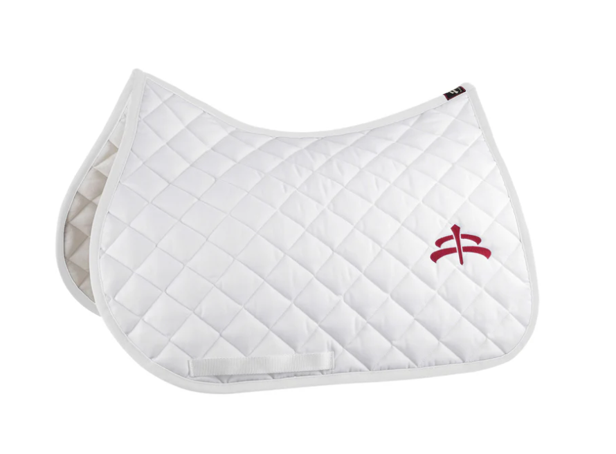 Makebe wadded saddle pad with logo